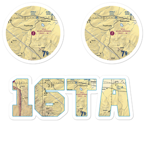 Seven Springs Airport (16TA) VFR Sectional Sticker Pack