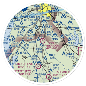 Pineridge STOLport (16TS) VFR Sectional Sticker (20 mile)
