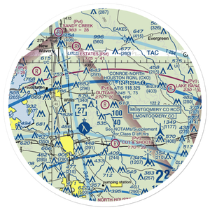 Outlaw Flyers Airport (16XS) VFR Sectional Sticker (30 mile)