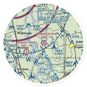 Bredlow Farm Airport (17AR) VFR Sectional Sticker (20 mile)