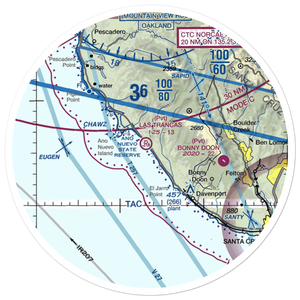 Las Trancas Airport (17CL) VFR Sectional Sticker (30 mile)