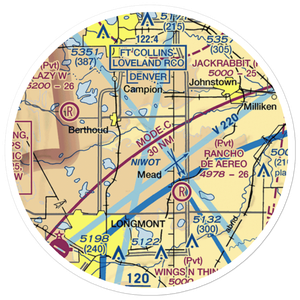 Skylane Ranch Airport (17CO) VFR Sectional Sticker (20 mile)