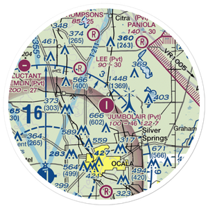 Jumbolair-Greystone Airport (17FL) VFR Sectional Sticker (20 mile)