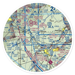 Panther Creek Airport (17GA) VFR Sectional Sticker (30 mile)
