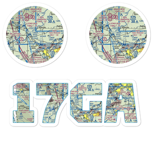Panther Creek Airport (17GA) VFR Sectional Sticker Pack