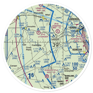 Pruss Airport (17IN) VFR Sectional Sticker (30 mile)