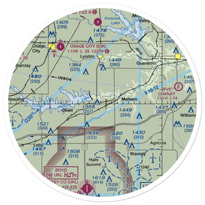 Tevis Airport (17KS) VFR Sectional Sticker (30 mile)