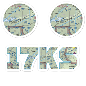 Tevis Airport (17KS) VFR Sectional Sticker Pack