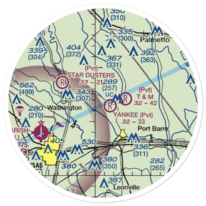 Yankee Field (17LS) VFR Sectional Sticker (20 mile)