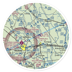 Yankee Field (17LS) VFR Sectional Sticker (30 mile)