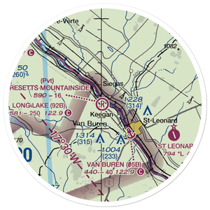 Bresett'S Mountainside Airport (17ME) VFR Sectional Sticker (20 mile)