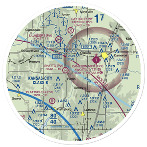 B-B Airfield (17MU) VFR Sectional Sticker (30 mile)