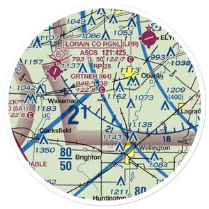 Kosik Private Airport (17OH) VFR Sectional Sticker (20 mile)