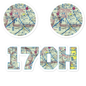 Kosik Private Airport (17OH) VFR Sectional Sticker Pack