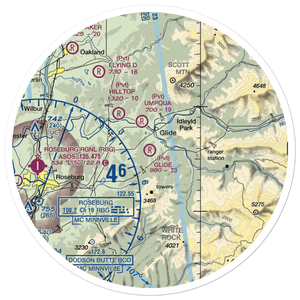 Glide Aero Airport (17OR) VFR Sectional Sticker (30 mile)