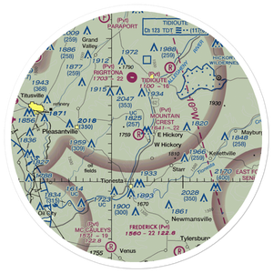 Mountain Crest Airport (17PS) VFR Sectional Sticker (30 mile)
