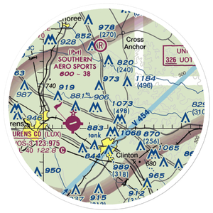 Carolina Cow Country Airport (17SC) VFR Sectional Sticker (20 mile)