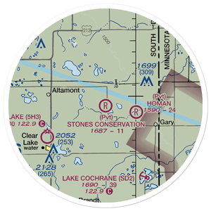 Stone's Conservation Airport (17SD) VFR Sectional Sticker (20 mile)