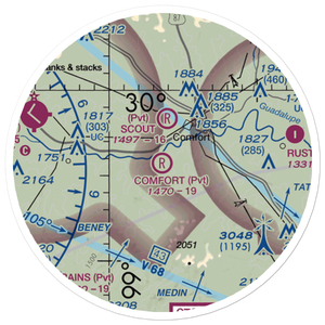 Comfort Airpark (17TE) VFR Sectional Sticker (20 mile)