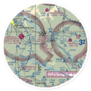Comfort Airpark (17TE) VFR Sectional Sticker (30 mile)