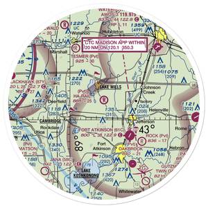 Ha-Rail Airport (17WI) VFR Sectional Sticker (30 mile)