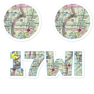 Ha-Rail Airport (17WI) VFR Sectional Sticker Pack