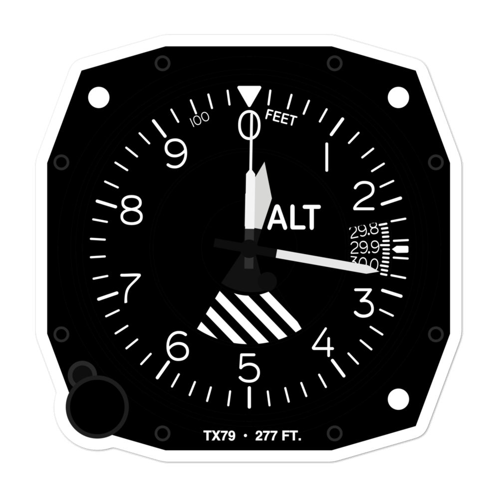 Crescent C Ranch Airport (TX79) Altimeter Stickers 