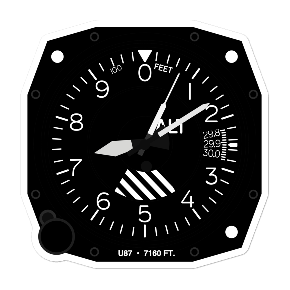 Smiley Creek Airport (U87) Altimeter Stickers 