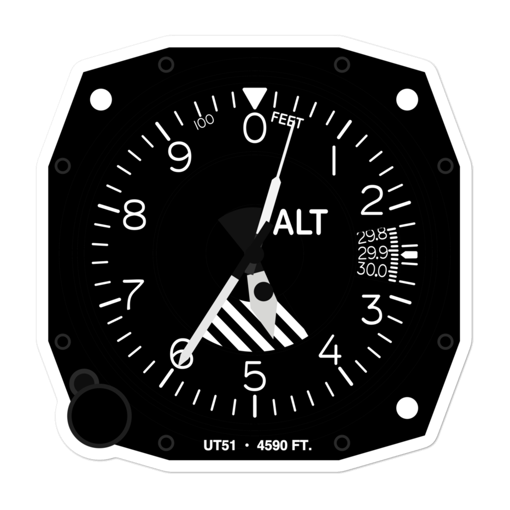 Utah Valley Regional Medical Center Heliport (UT51) Altimeter Stickers 