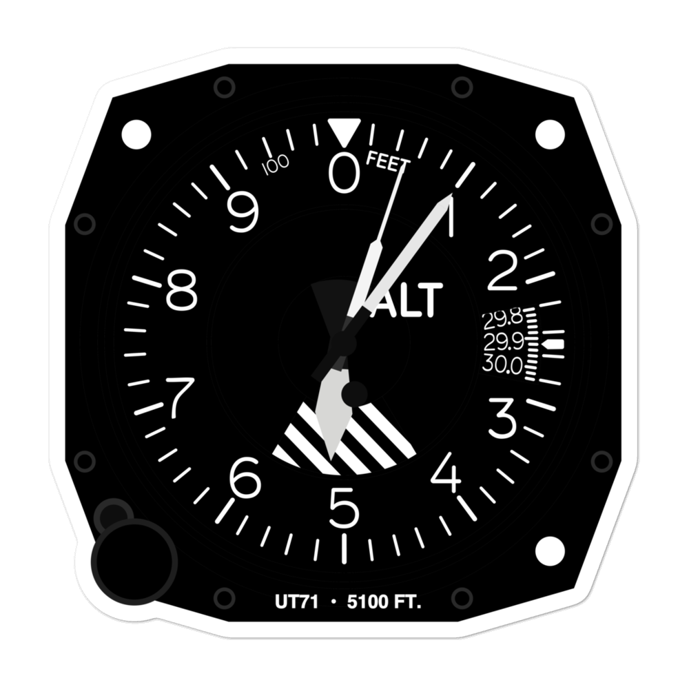 Tooele Valley Hospital Heliport (UT71) Altimeter Stickers 