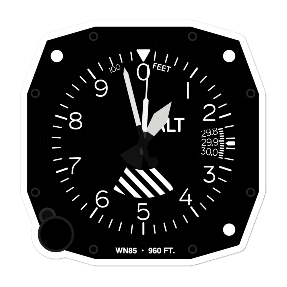 Morrisonville International Airport (WN85) Altimeter Stickers 