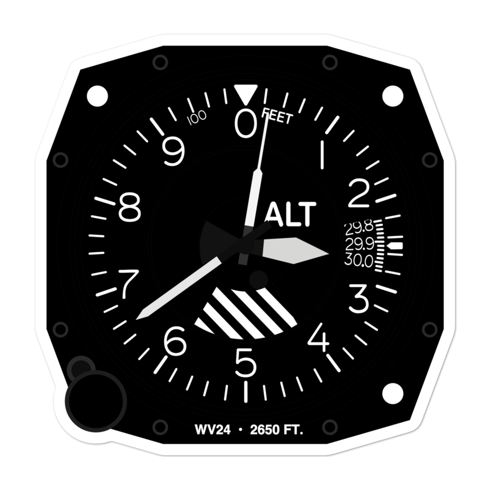 Allegheny Mining Heliport (WV24) Altimeter Stickers 