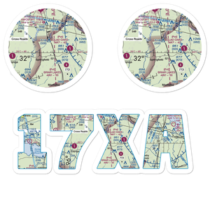 Jacksonville / Hunter Field (17XA) VFR Sectional Sticker Pack