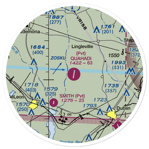 Quahadi Ranch Airport (17XS) VFR Sectional Sticker (20 mile)