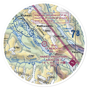 18 Meadows Aerodrome (18AA) VFR Sectional Sticker (20 mile)