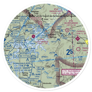 Buck Mountain Airport (18AR) VFR Sectional Sticker (30 mile)
