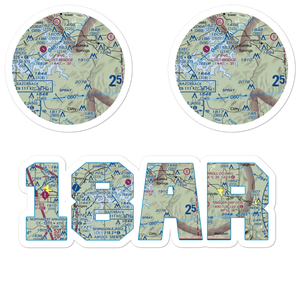 Buck Mountain Airport (18AR) VFR Sectional Sticker Pack