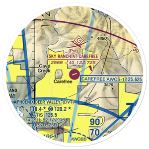 Sky Ranch At Carefree Airport (18AZ) VFR Sectional Sticker (20 mile)