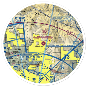 Sky Ranch At Carefree Airport (18AZ) VFR Sectional Sticker (30 mile)