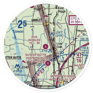 Bowles Airport (18CL) VFR Sectional Sticker (20 mile)