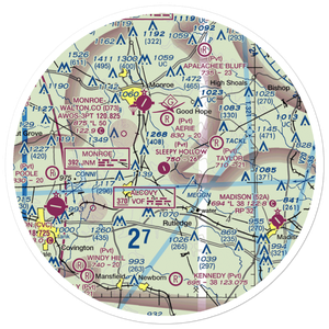 Sleepy Hollow Airport (18GA) VFR Sectional Sticker (30 mile)