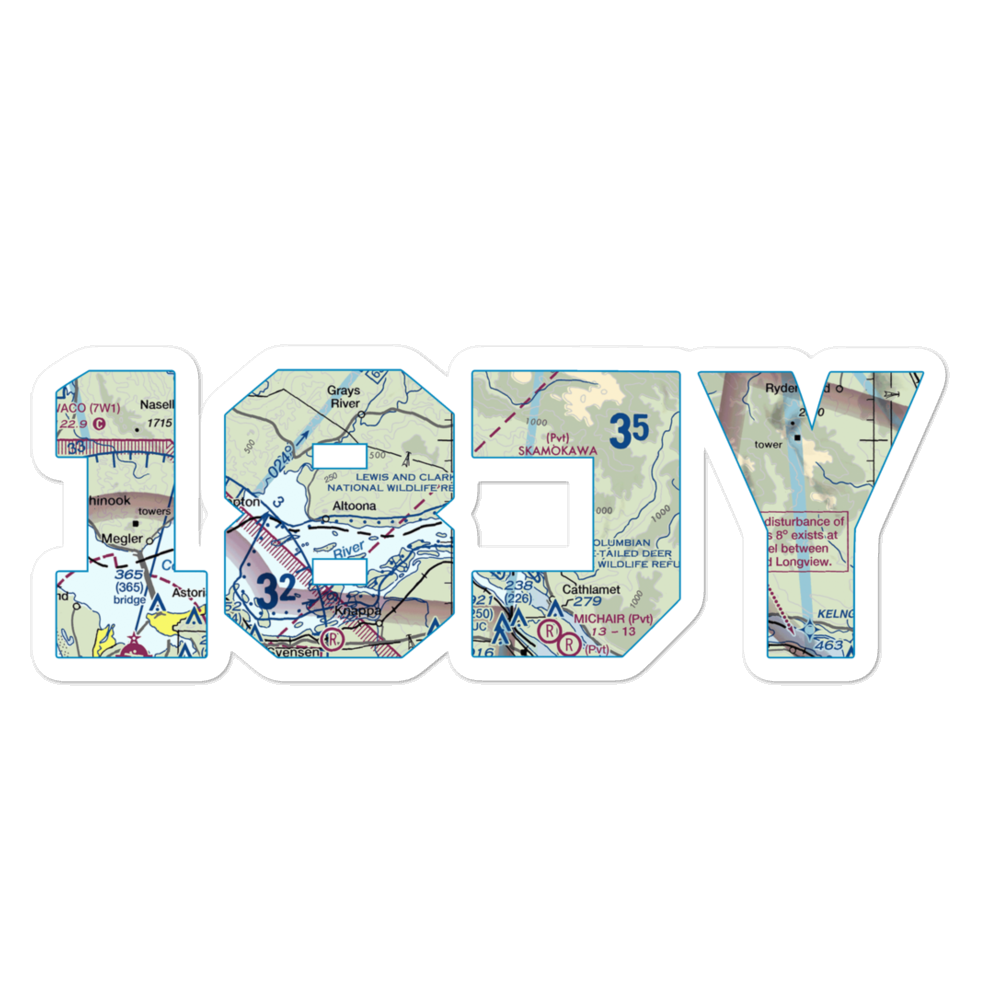 Skamokawa East Valley Airport (18JY) VFR Sectional Sticker 