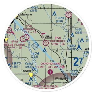 Cherokee Strip (18KS) VFR Sectional Sticker (20 mile)