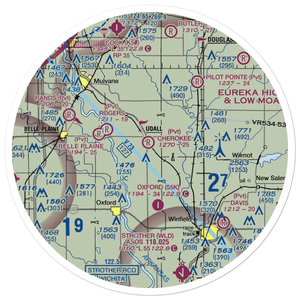 Cherokee Strip (18KS) VFR Sectional Sticker (30 mile)