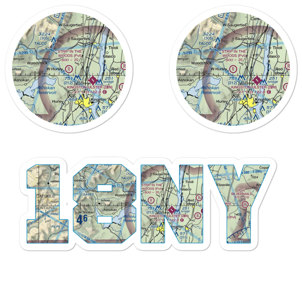 Strip in the Woods Airport (18NY) VFR Sectional Sticker Pack 
