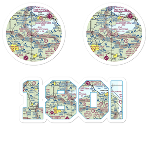 Boggy Bottoms Airport (18OI) VFR Sectional Sticker Pack