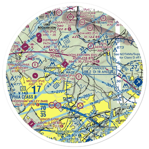 Slack Airport (18PA) VFR Sectional Sticker (30 mile)