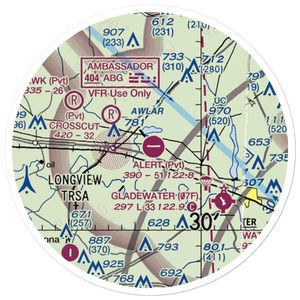 Alert Field (18TE) VFR Sectional Sticker (20 mile)