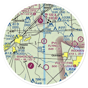 Flying 'T' Ranch Airport (18TX) VFR Sectional Sticker (20 mile)