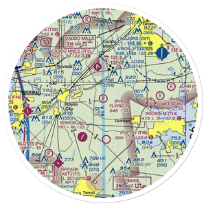 Flying 'T' Ranch Airport (18TX) VFR Sectional Sticker (30 mile)